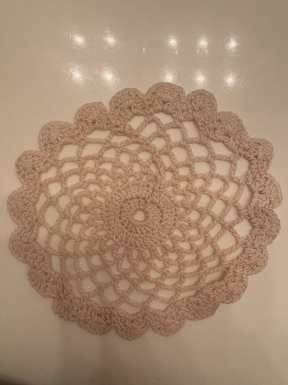 CROCHET LACE DOILY GRANDMA Vintage Inspired Coasters 4-5 In Wide Handmade